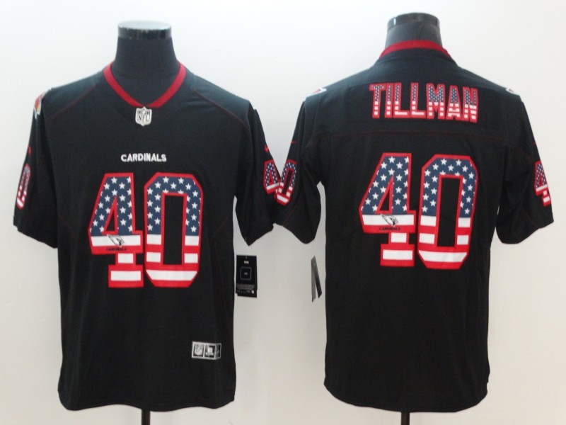 Men's Arizona Cardinals Pat Tillman #40 Black Jersey